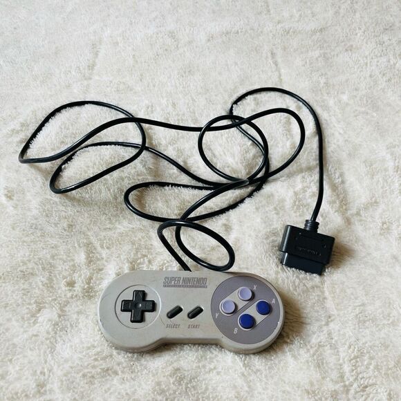 SNES Super Nintendo Original Controller Authentic OFFICIAL SNS-005 Working - Picture 1 of 4